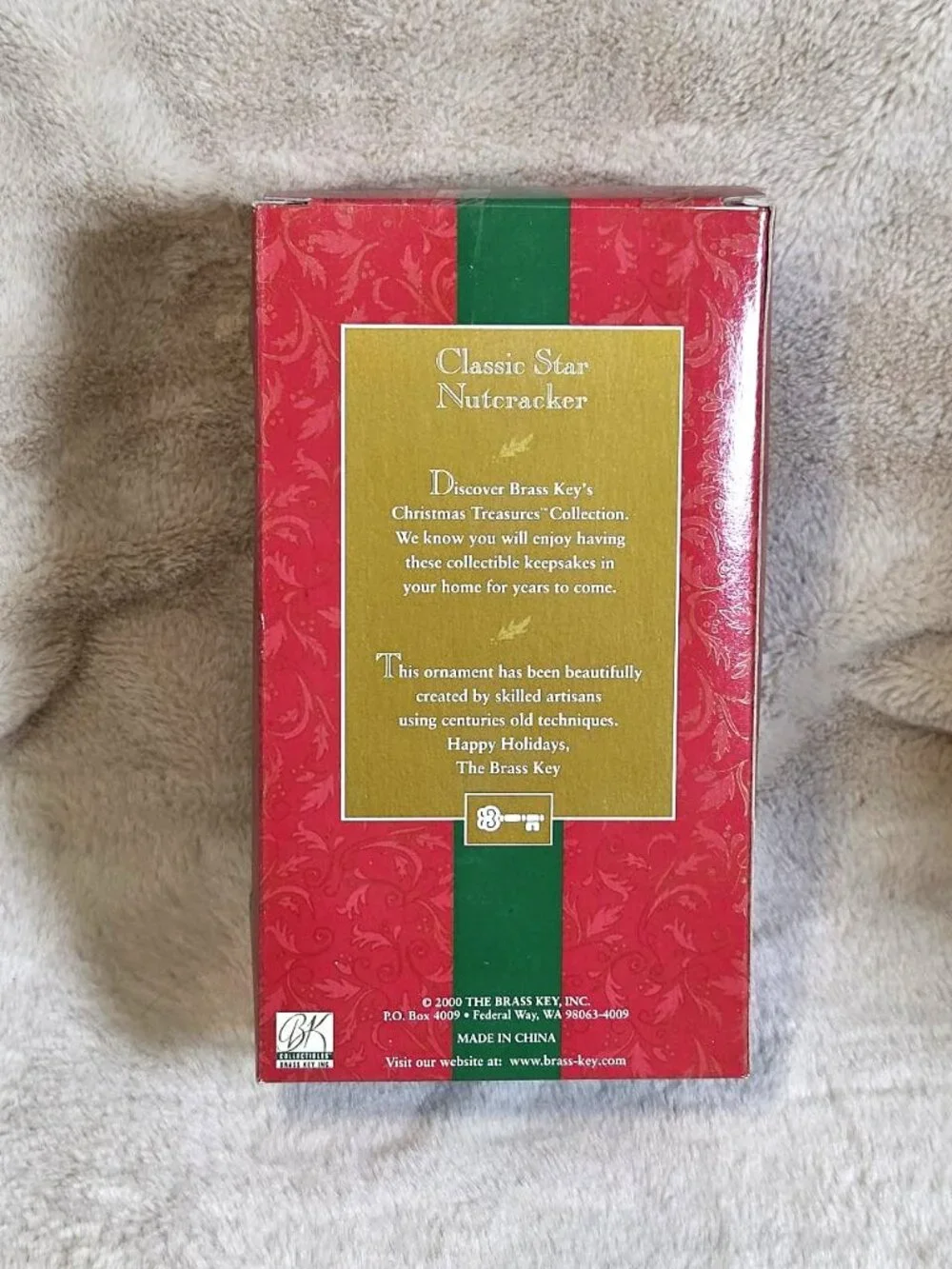 VTG Brass Key Christmas Treasures Classic Nutcracker *Star* Ornament MIB